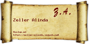Zeller Alinda névjegykártya